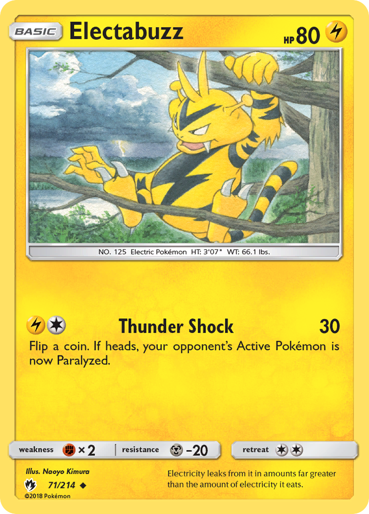 Electabuzz (71/214) [Sun & Moon: Lost Thunder] | Tables and Towers