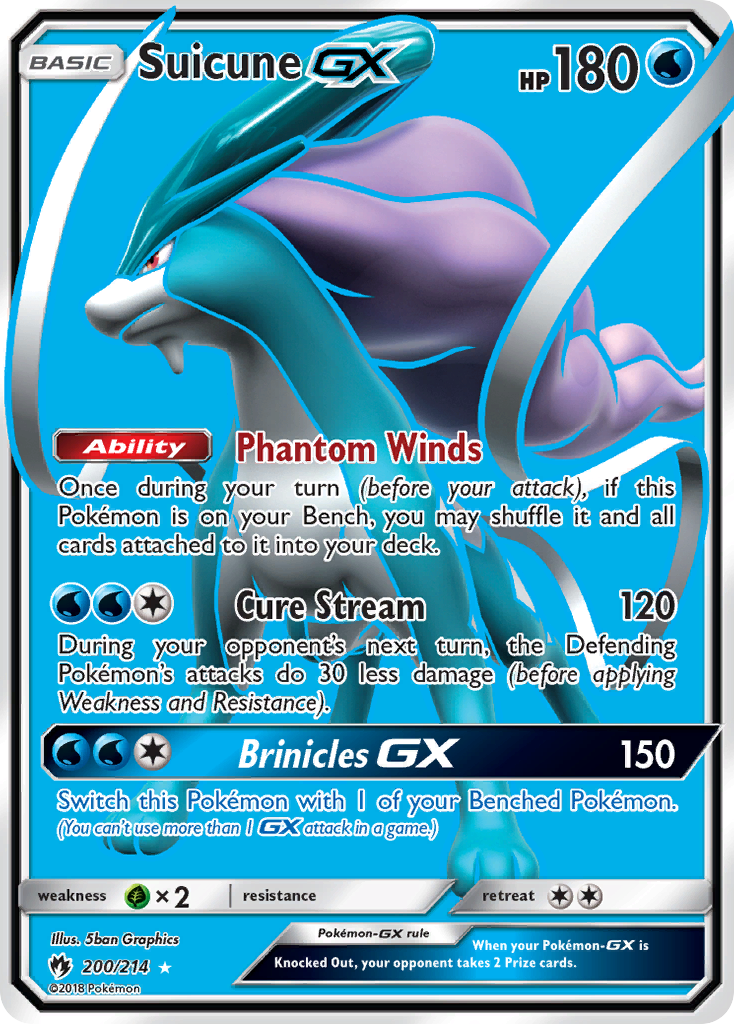 Suicune GX (200/214) [Sun & Moon: Lost Thunder] | Tables and Towers