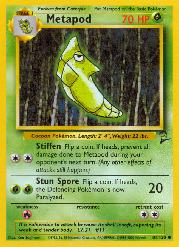 Metapod (81/130) [Base Set 2] | Tables and Towers