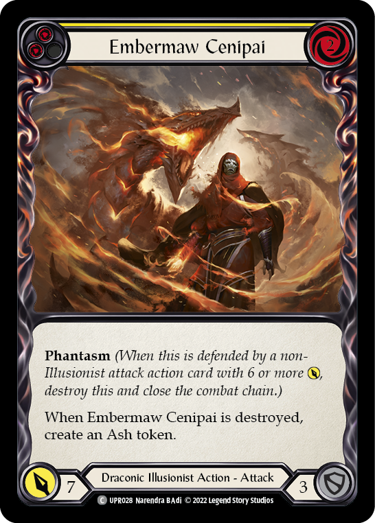 Embermaw Cenipai (Yellow) [UPR028] (Uprising)  Rainbow Foil | Tables and Towers