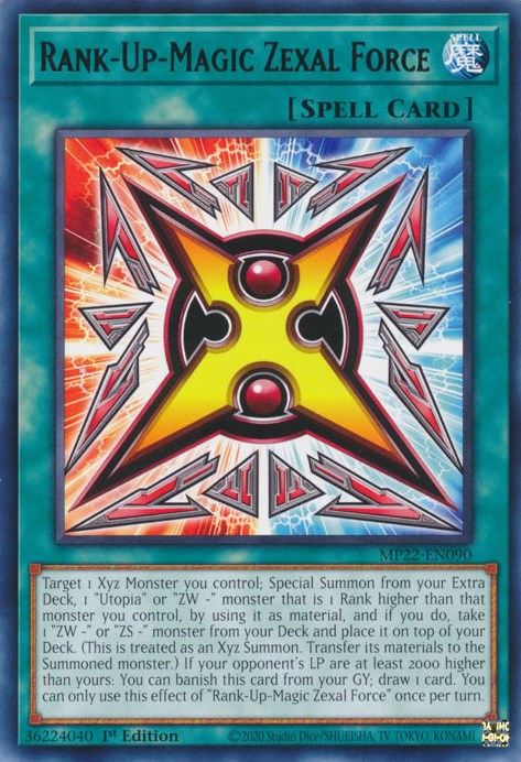 Rank-Up-Magic Zexal Force [MP22-EN090] Rare | Tables and Towers