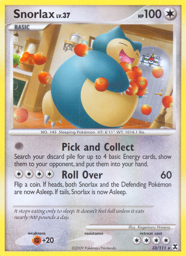 Snorlax (33/111) [Platinum: Rising Rivals] | Tables and Towers