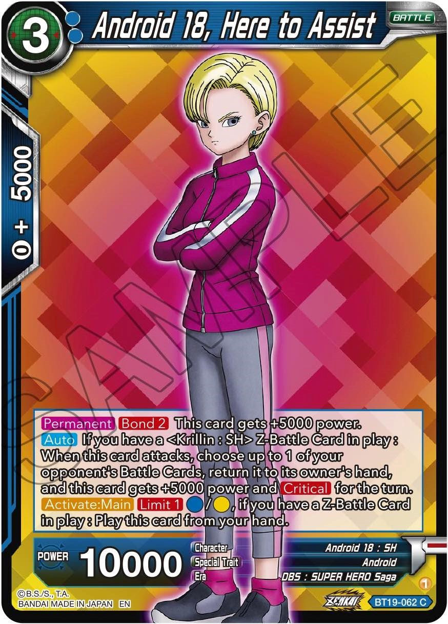 Android 18, Here to Assist (BT19-062) [Fighter's Ambition] | Tables and Towers