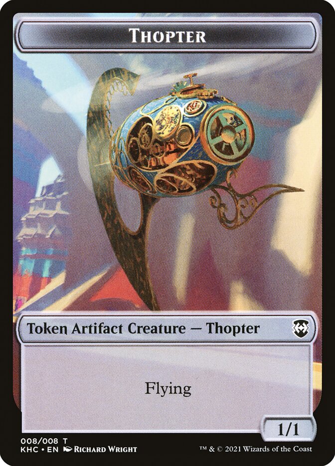 Dragon // Thopter Double-Sided Token [Kaldheim Commander Tokens] | Tables and Towers