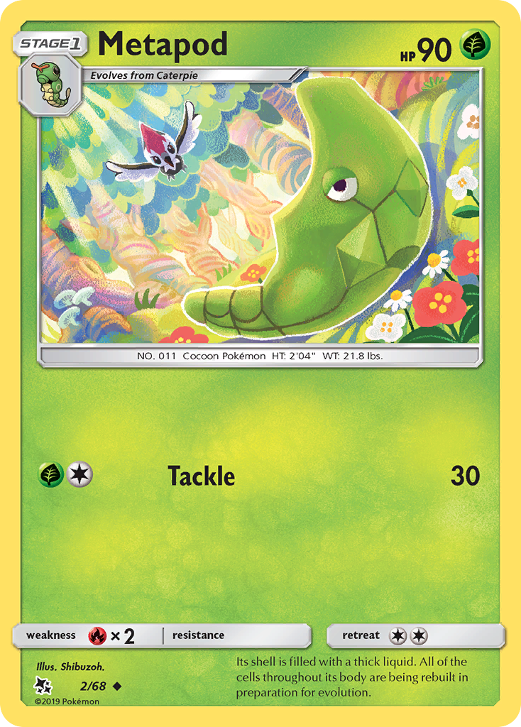 Metapod (2/68) [Sun & Moon: Hidden Fates] | Tables and Towers