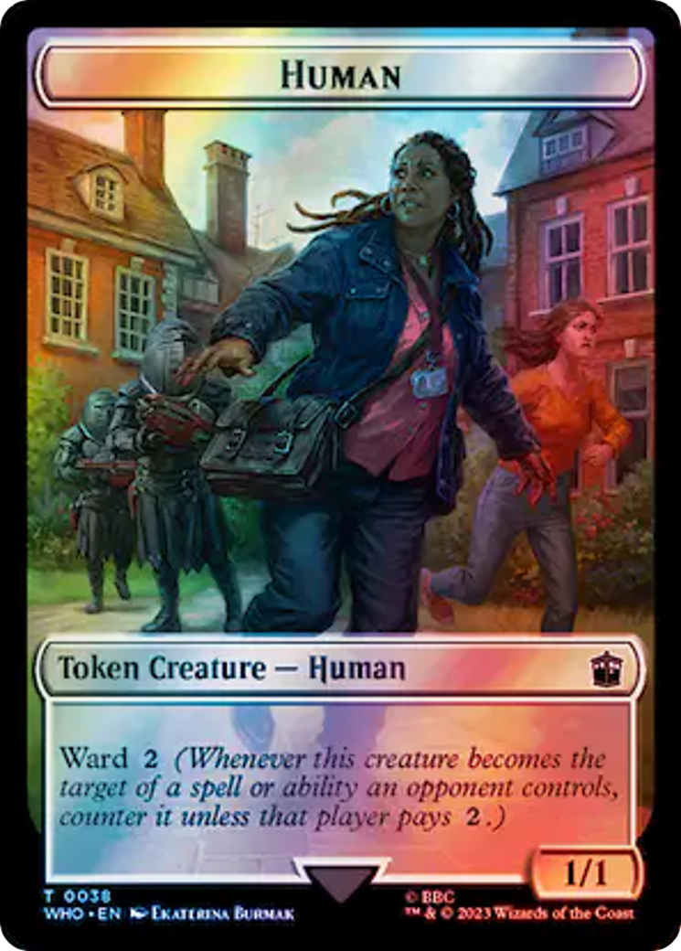 Human (0038) // Mutant Double-Sided Token (Surge Foil) [Doctor Who Tokens] | Tables and Towers