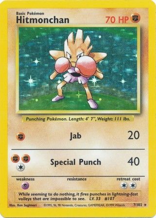 Hitmonchan (7/102) [Base Set Unlimited] | Tables and Towers