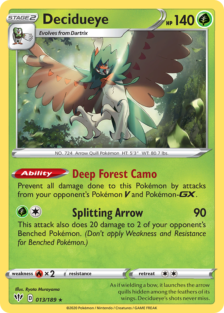 Decidueye (013/189) [Sword & Shield: Darkness Ablaze] | Tables and Towers