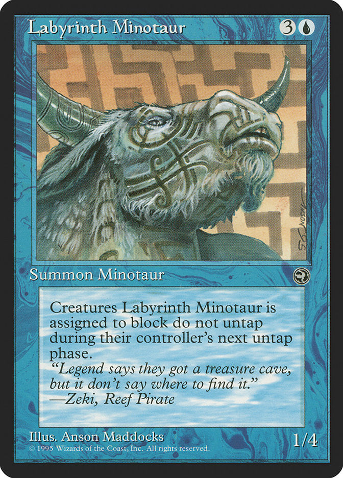 Labyrinth Minotaur (Zeki Flavor Text) [Homelands] | Tables and Towers