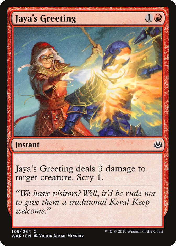 Jaya's Greeting [War of the Spark] | Tables and Towers