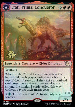 Etali, Primal Conqueror // Etali, Primal Sickness [March of the Machine Prerelease Promos] | Tables and Towers