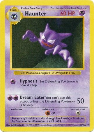 Haunter (29/102) [Base Set Shadowless Unlimited] | Tables and Towers