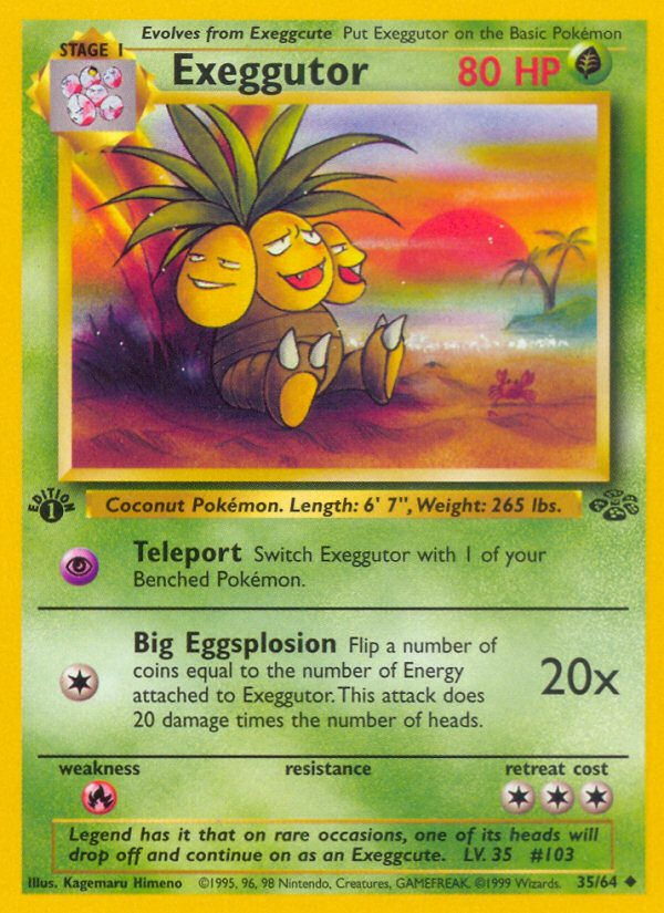 Exeggutor (35/64) [Jungle 1st Edition] | Tables and Towers