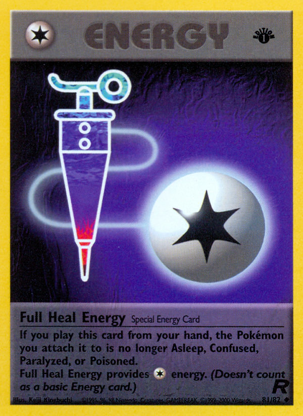 Full Heal Energy (81/82) [Team Rocket 1st Edition] | Tables and Towers