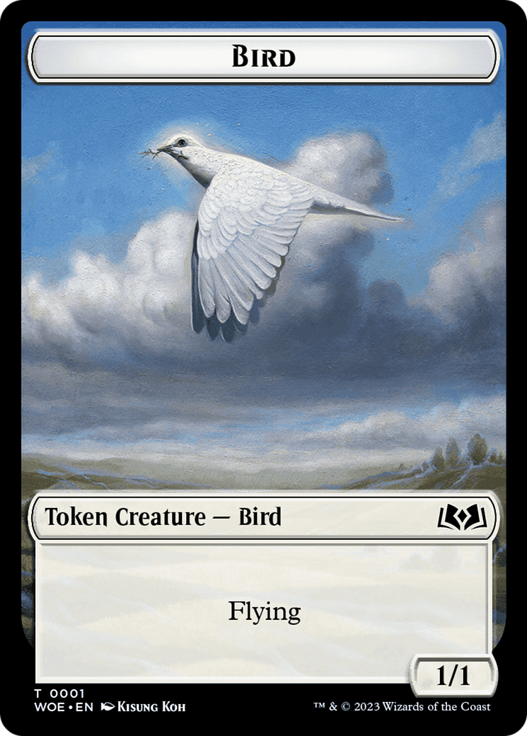 Bird // Food (0011) Double-Sided Token [Wilds of Eldraine Tokens] | Tables and Towers