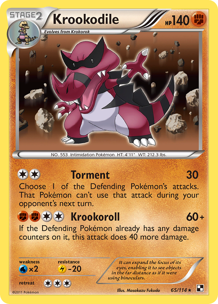 Krookodile (65/114) [Black & White: Base Set] | Tables and Towers