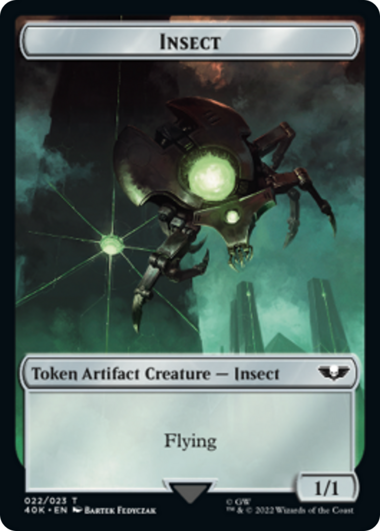 Necron Warrior // Insect Double-Sided Token [Warhammer 40,000 Tokens] | Tables and Towers