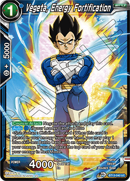 Vegeta, Energy Fortification (Uncommon) (BT13-040) [Supreme Rivalry] | Tables and Towers