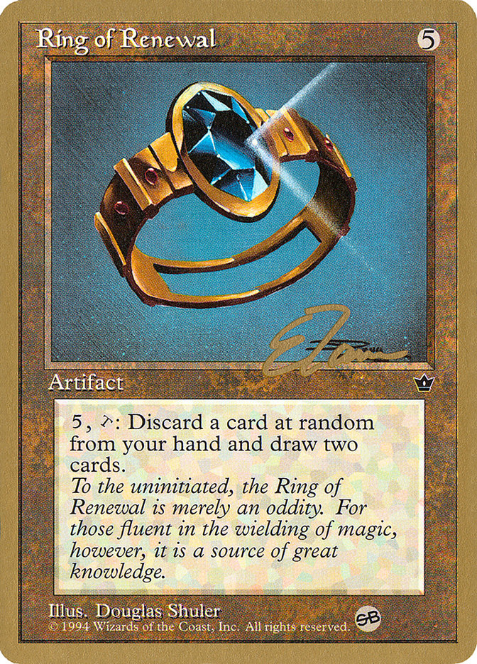 Ring of Renewal (Eric Tam) (SB) [Pro Tour Collector Set] | Tables and Towers