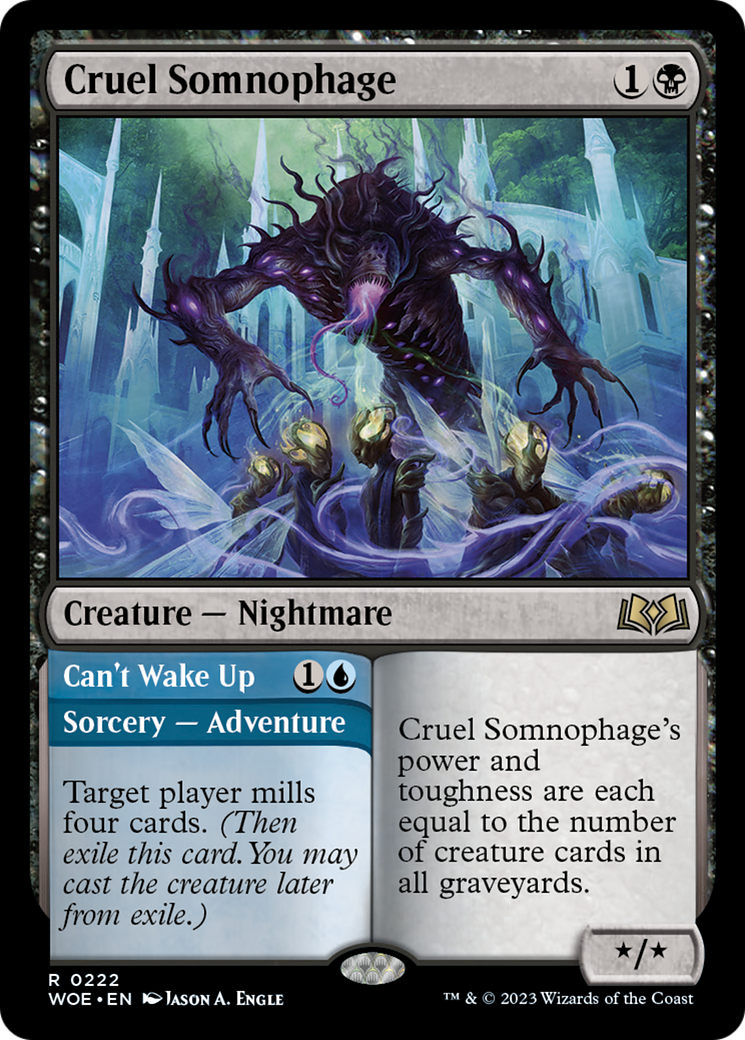 Cruel Somnophage // Can't Wake Up [Wilds of Eldraine] | Tables and Towers