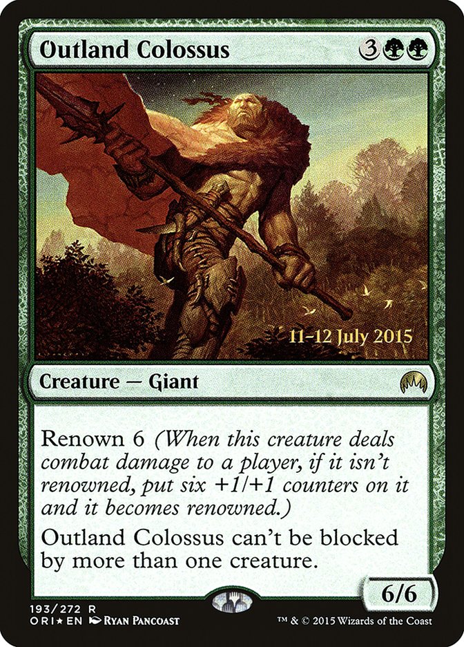 Outland Colossus [Magic Origins Prerelease Promos] | Tables and Towers