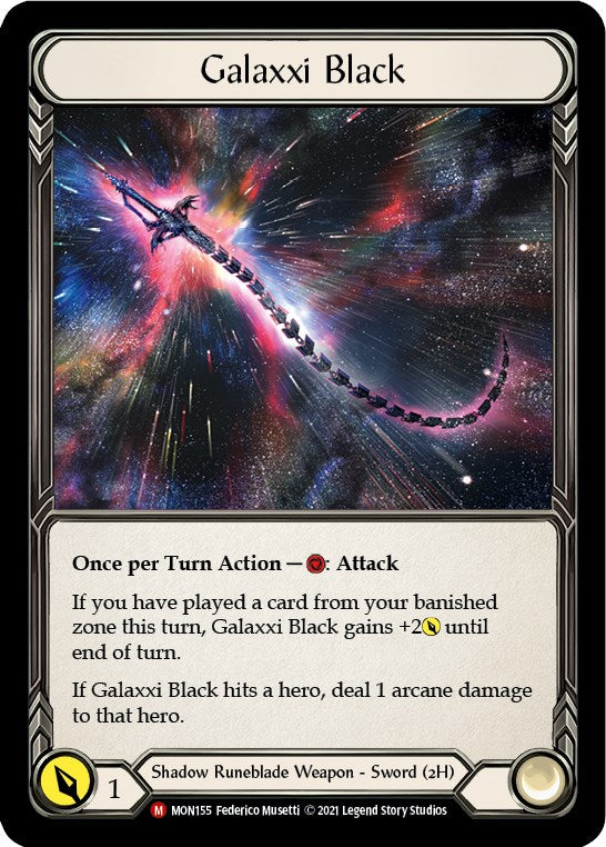 Galaxxi Black (Alternate Art) [MON155] (Monarch)  Cold Foil | Tables and Towers