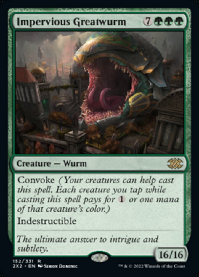 Impervious Greatwurm [Double Masters 2022] | Tables and Towers