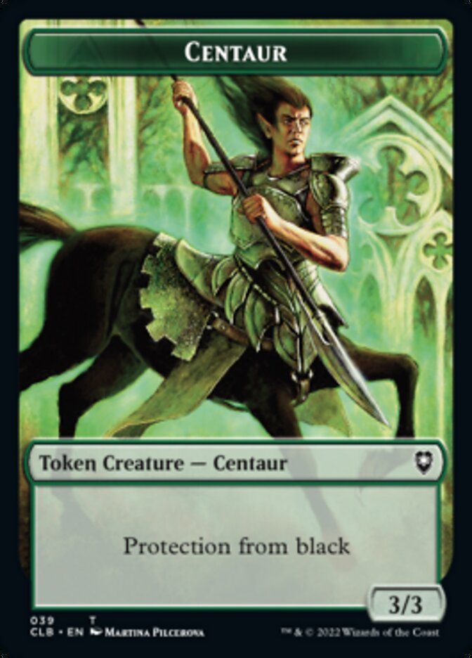 Horror // Centaur Double-Sided Token [Commander Legends: Battle for Baldur's Gate Tokens] | Tables and Towers