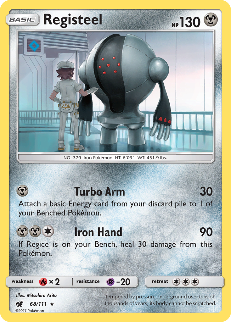 Registeel (68/111) [Sun & Moon: Crimson Invasion] | Tables and Towers