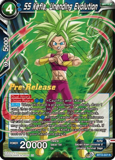 SS Kefla, Unending Evolution (BT15-047) [Saiyan Showdown Prerelease Promos] | Tables and Towers