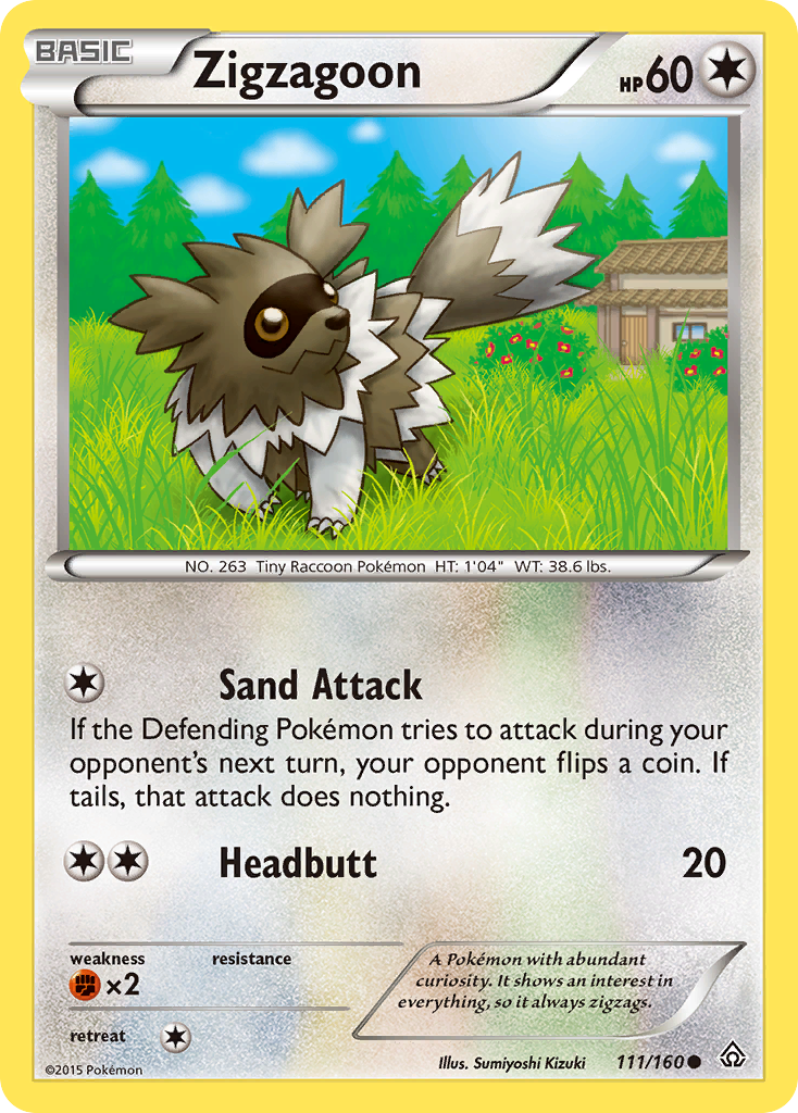 Zigzagoon (111/160) [XY: Primal Clash] | Tables and Towers