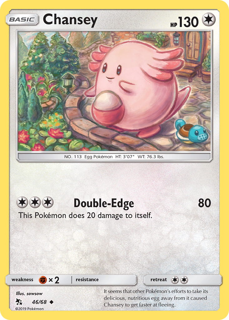 Chansey (46/68) [Sun & Moon: Hidden Fates] | Tables and Towers