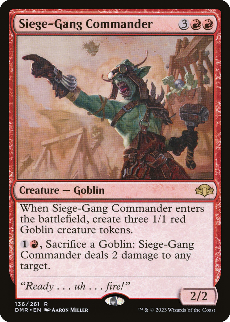 Siege-Gang Commander [Dominaria Remastered] | Tables and Towers