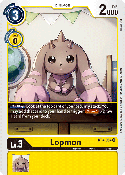 Lopmon [BT3-034] [Release Special Booster Ver.1.5] | Tables and Towers