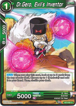 Dr. Gero, Evil's Inventor (BT3-067) [Cross Worlds] | Tables and Towers