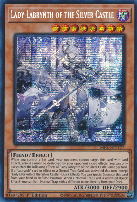 Lady Labrynth of the Silver Castle [MP23-EN177] Prismatic Secret Rare | Tables and Towers