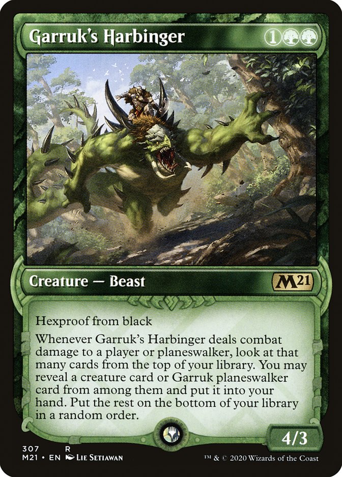 Garruk's Harbinger (Showcase) [Core Set 2021] | Tables and Towers