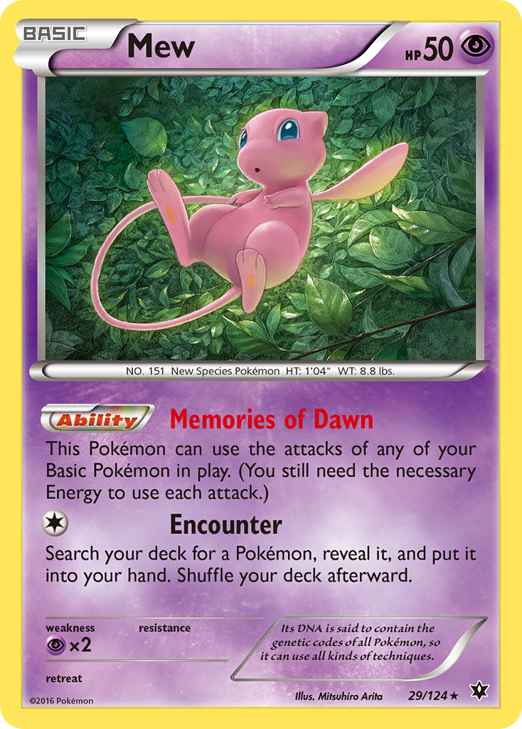 Mew (29/124) [XY: Fates Collide] | Tables and Towers