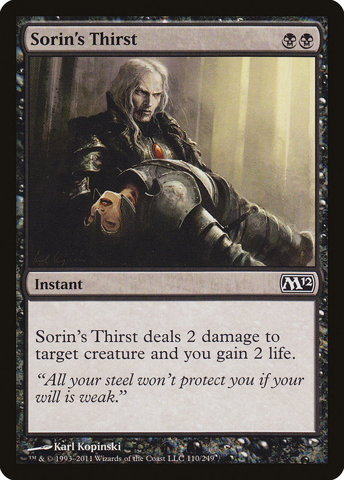 Sorin's Thirst [Magic 2012] | Tables and Towers