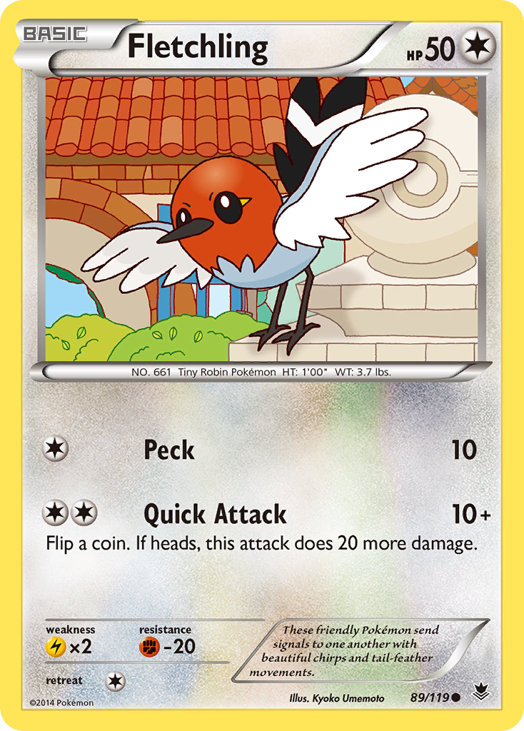 Fletchling (89/119) [XY: Phantom Forces] | Tables and Towers