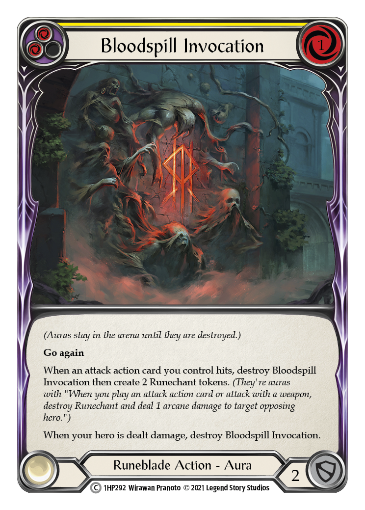 Bloodspill Invocation (Yellow) [1HP292] (History Pack 1) | Tables and Towers