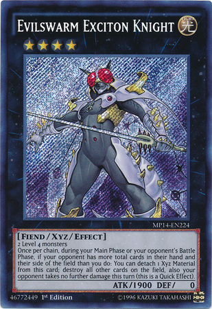 Evilswarm Exciton Knight [MP14-EN224] Secret Rare | Tables and Towers