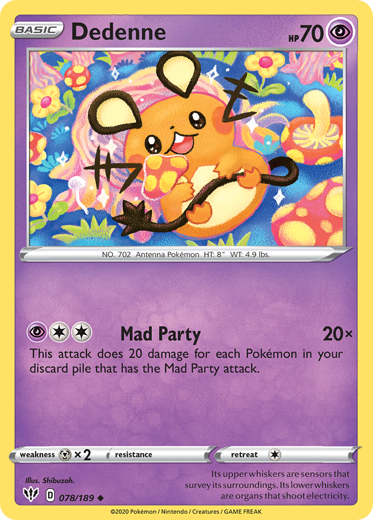 Dedenne (078/189) [Sword & Shield: Darkness Ablaze] | Tables and Towers