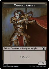 Vampire Knight // Soldier Double-Sided Token [March of the Machine Commander Tokens] | Tables and Towers