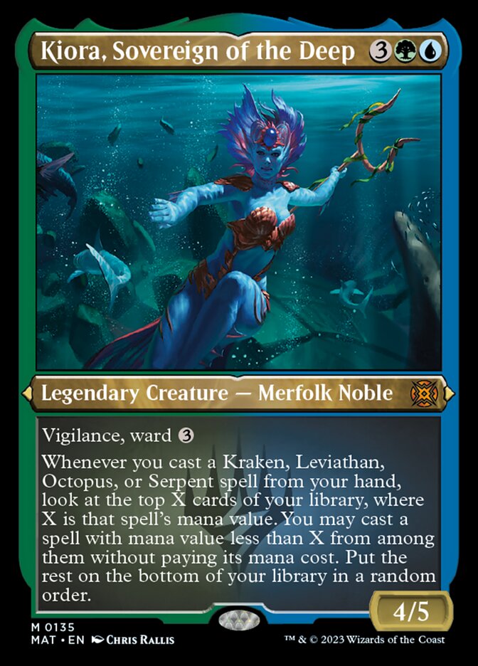 Kiora, Sovereign of the Deep (Foil Etched) [March of the Machine: The Aftermath] | Tables and Towers