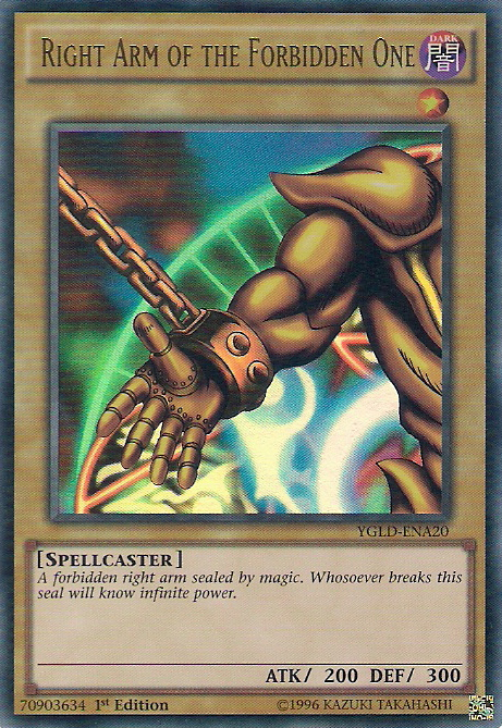 Right Arm of the Forbidden One [YGLD-ENA20] Ultra Rare | Tables and Towers