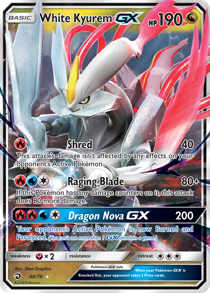 White Kyurem GX (48/70) [Sun & Moon: Dragon Majesty] | Tables and Towers