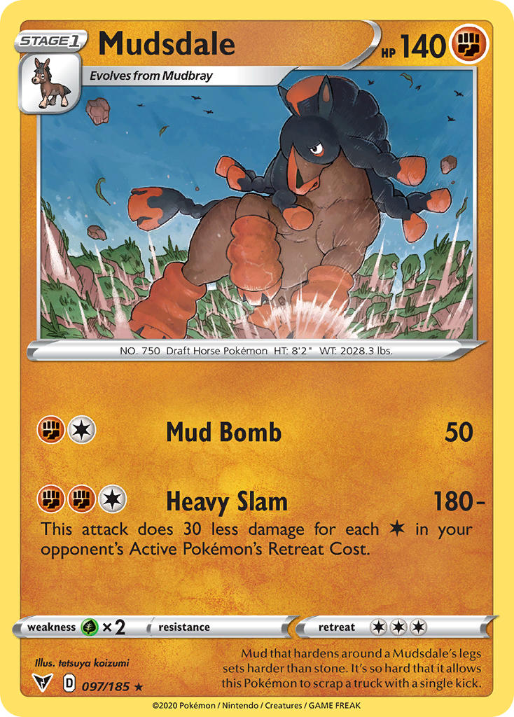 Mudsdale (097/185) [Sword & Shield: Vivid Voltage] | Tables and Towers