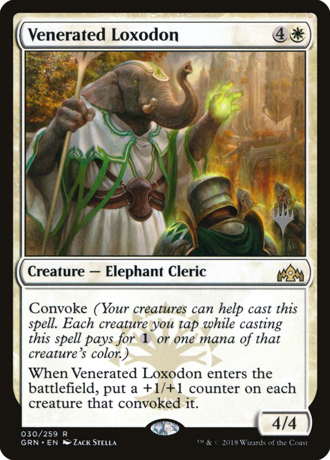 Venerated Loxodon (Promo Pack) [Guilds of Ravnica Promos] | Tables and Towers