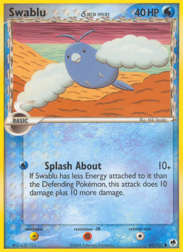 Swablu (65/101) (Delta Species) [EX: Dragon Frontiers] | Tables and Towers